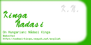 kinga nadasi business card