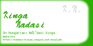kinga nadasi business card